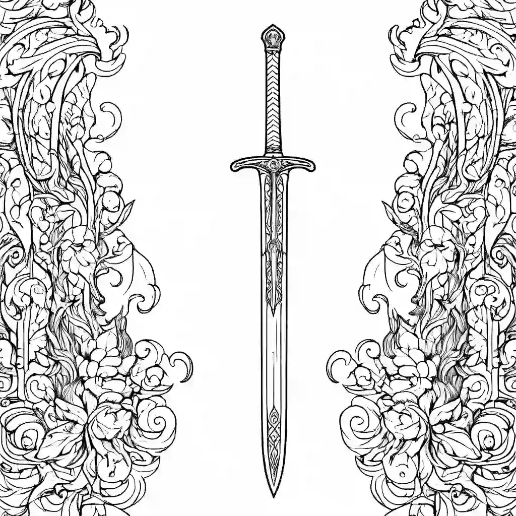 Enchanted Sword coloring pages